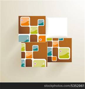 Vector illustration of 3d cubes, can use for infographics or webpage.