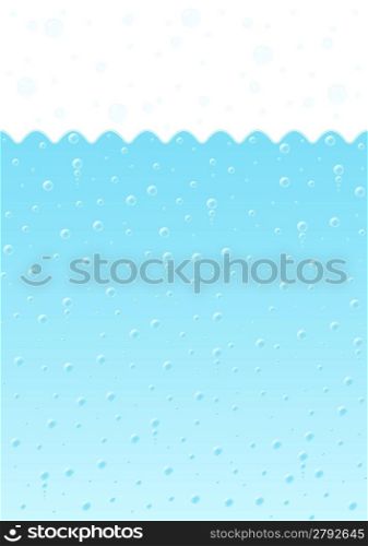 Vector illustration of a beautiful nature ecological water background with detailed bubbles.
