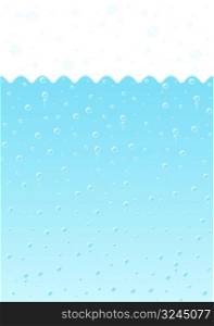 Vector illustration of a beautiful nature ecological water background with detailed bubbles.