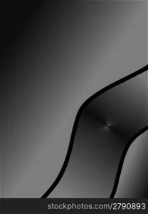 Vector illustration of a black corner design element.