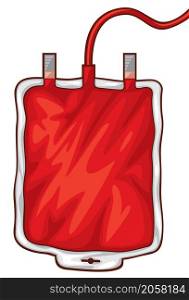 Vector illustration of a blood bag
