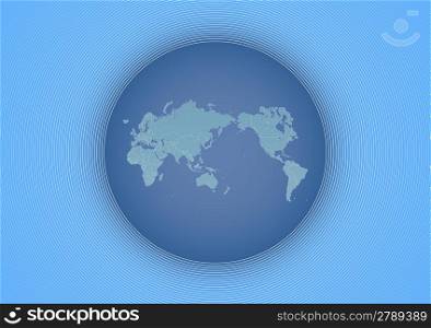 Vector illustration of a blue globe