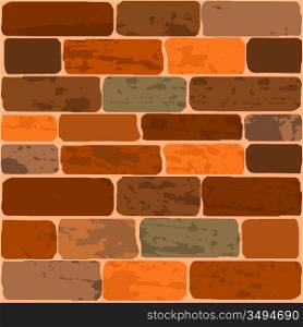Vector illustration of a brick wall