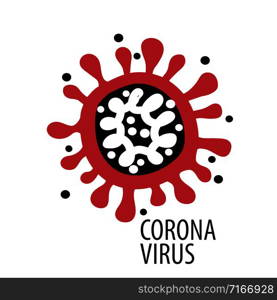 Vector illustration of a coronavirus on a white background.. Vector illustration of a coronavirus on a white background