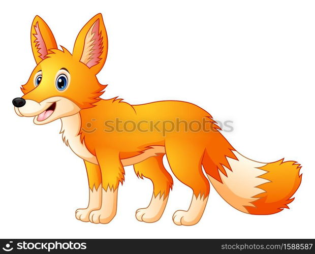 Vector illustration of a Cute fox