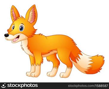 Vector illustration of a Cute fox