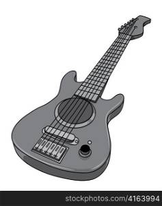 vector illustration of a electric guitar