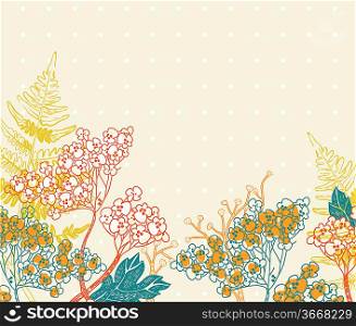 vector illustration of a fantasy blooming flowers and plants