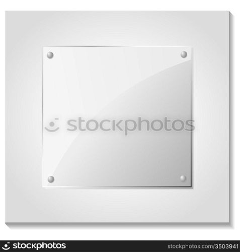 Vector illustration of a glass plate