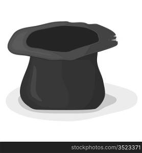 Vector illustration of a hat beggar