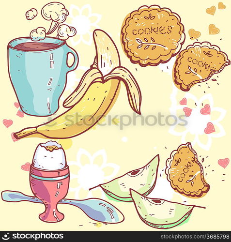vector illustration of a healthy breakfast food