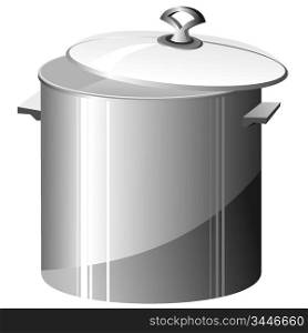Vector illustration of a metal pan