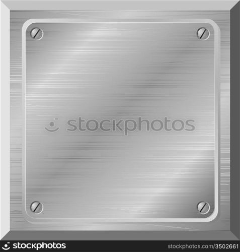 Vector illustration of a metal plate with scratches