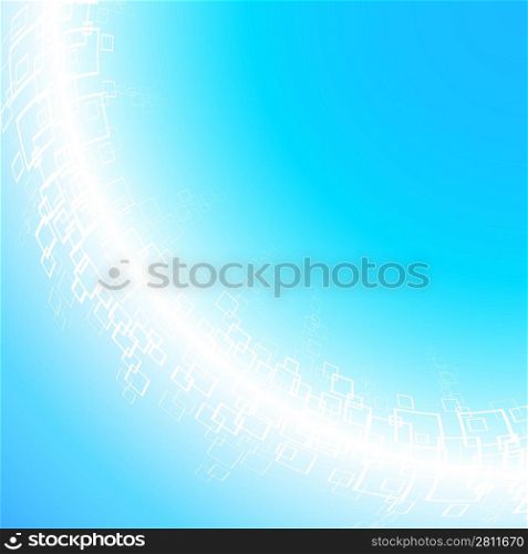 Vector illustration of a modern glowing corner abstract background with copy space.