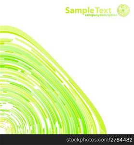 Vector illustration of a modern slick original abstract background in green color.