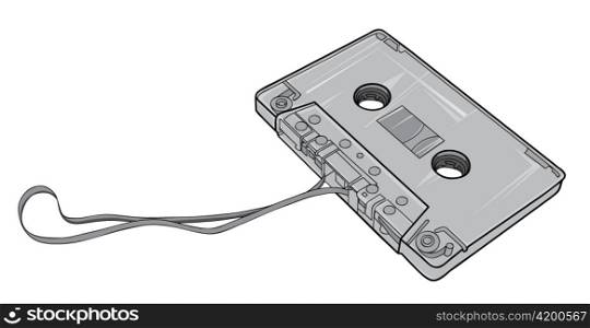 vector illustration of a old music cassette