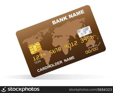 Vector illustration of a plastic credit card.