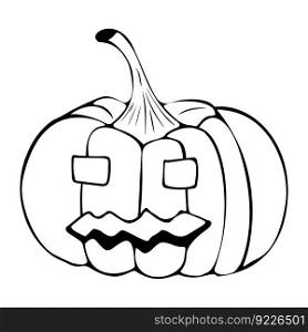 Vector illustration of a pumpkin for Halloween. Vector illustration of a pumpkin for Halloween.
