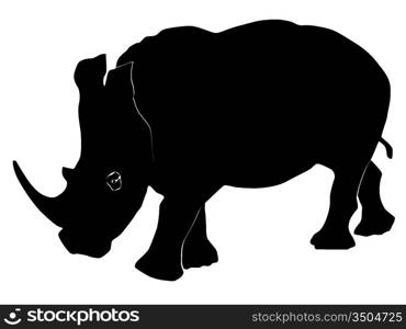 Vector illustration of a rhinoceros