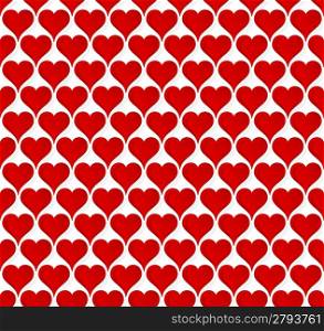 Vector illustration of a seamless wallpaper full of beautiful lovely valentine glossy hearts.
