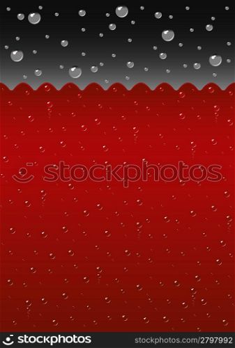 Vector illustration of a sparkling red liquid background or of boiling blood.