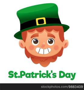 Vector Illustration of a St. Patrick s Day,cartoon character.
