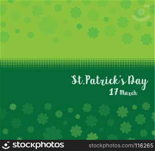 Vector Illustration of a St. Patrick's Day green clover leaves background
