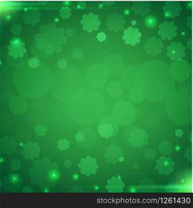 Vector Illustration of a St. Patrick's Day green clover leaves background