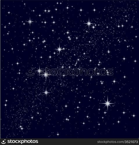 Vector illustration of a starry sky