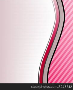 Vector illustration of a striped pink lined art background.