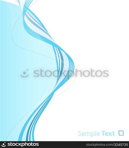 Vector illustration of a stylized blue lined art abstract sheet.