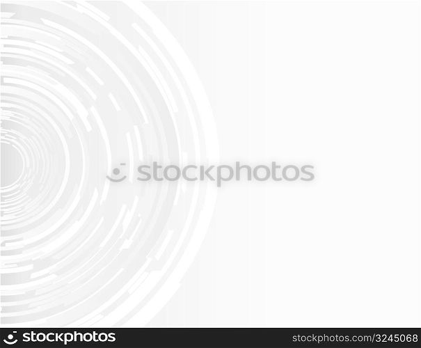Vector illustration of a stylized techno circle abstract paper background.