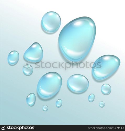 Vector illustration of a water drop on light background. Vector illustration of water drop on background.