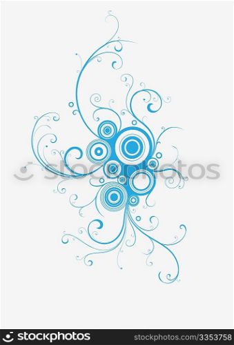 Vector illustration of abstract background made of floral elements