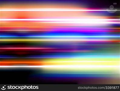 Vector illustration of abstract background with blurred magic neon color lights