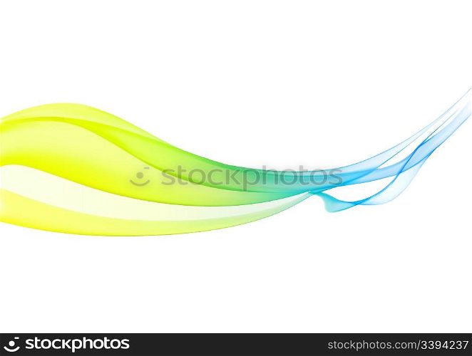 Vector illustration of abstract background with color blurred magic neon light curved lines
