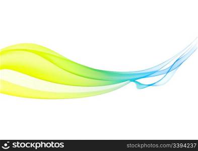 Vector illustration of abstract background with color blurred magic neon light curved lines