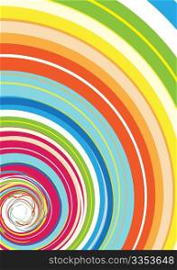 Vector illustration of Abstract background with Glassy Colorful Rainbow Spiral