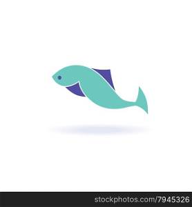 Vector illustration of abstract blue fish. Abstract fish logo for seafood restaurant or fish shop/. Vector illustration of abstract blue fish. Abstract fish logo for seafood restaurant or fish shop.