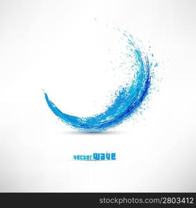 Vector illustration of abstract blue wave