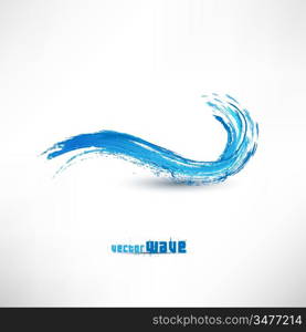 Vector illustration of abstract blue wave