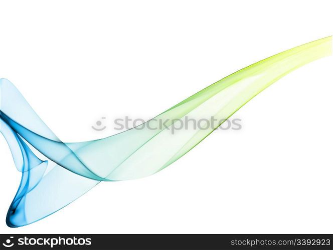 Vector illustration of abstract colored smoke background with color curved lines