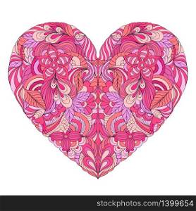 Vector illustration of abstract colorful heart on white background. colorful heart on white background