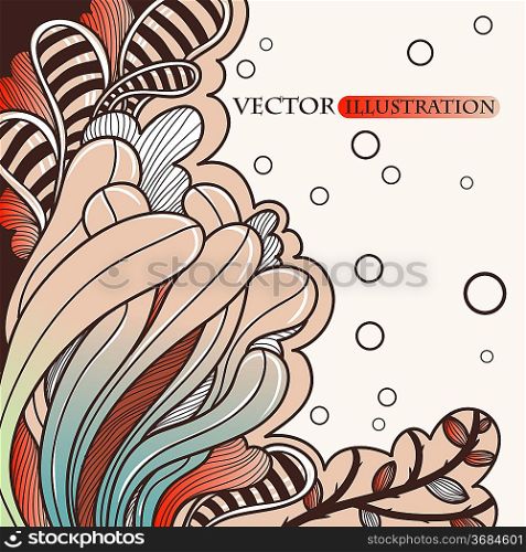 vector illustration of abstract colorful plants