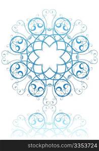 Vector illustration of abstract floral and ornamental element