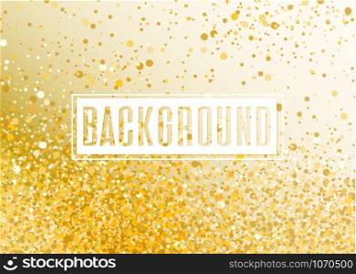 Vector illustration of abstract gold romantic background. Background with dots.