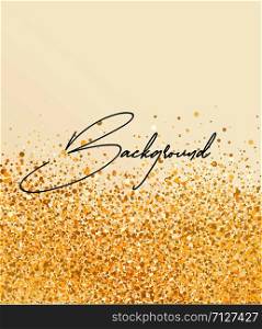 Vector illustration of abstract gold romantic background. Background with dots.. Abstract gold romantic