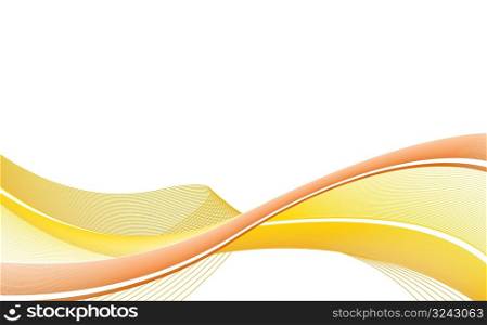 Vector illustration of abstract lined art on a blank white background. Clean. Wallpaper horizontal.