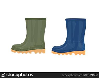 Vector illustration of abstract rubber boots or rain boots