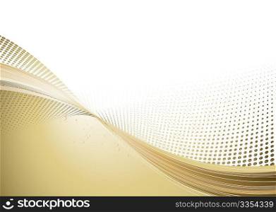 Vector Illustration of abstract techno background made of dots and curved lines. Great for backgrounds or layering over other images